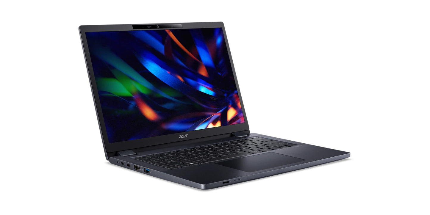 Acer TravelMate P4 TMP414-53G-78YY Intel® Core™ i7 i7-1355U Laptop 14" WQXGA 32 GB DDR4-SDRAM 512 GB SSD NVIDIA GeForce RTX 2050 Wi-Fi 6 (802.11ax) Windows 11 Pro Blue