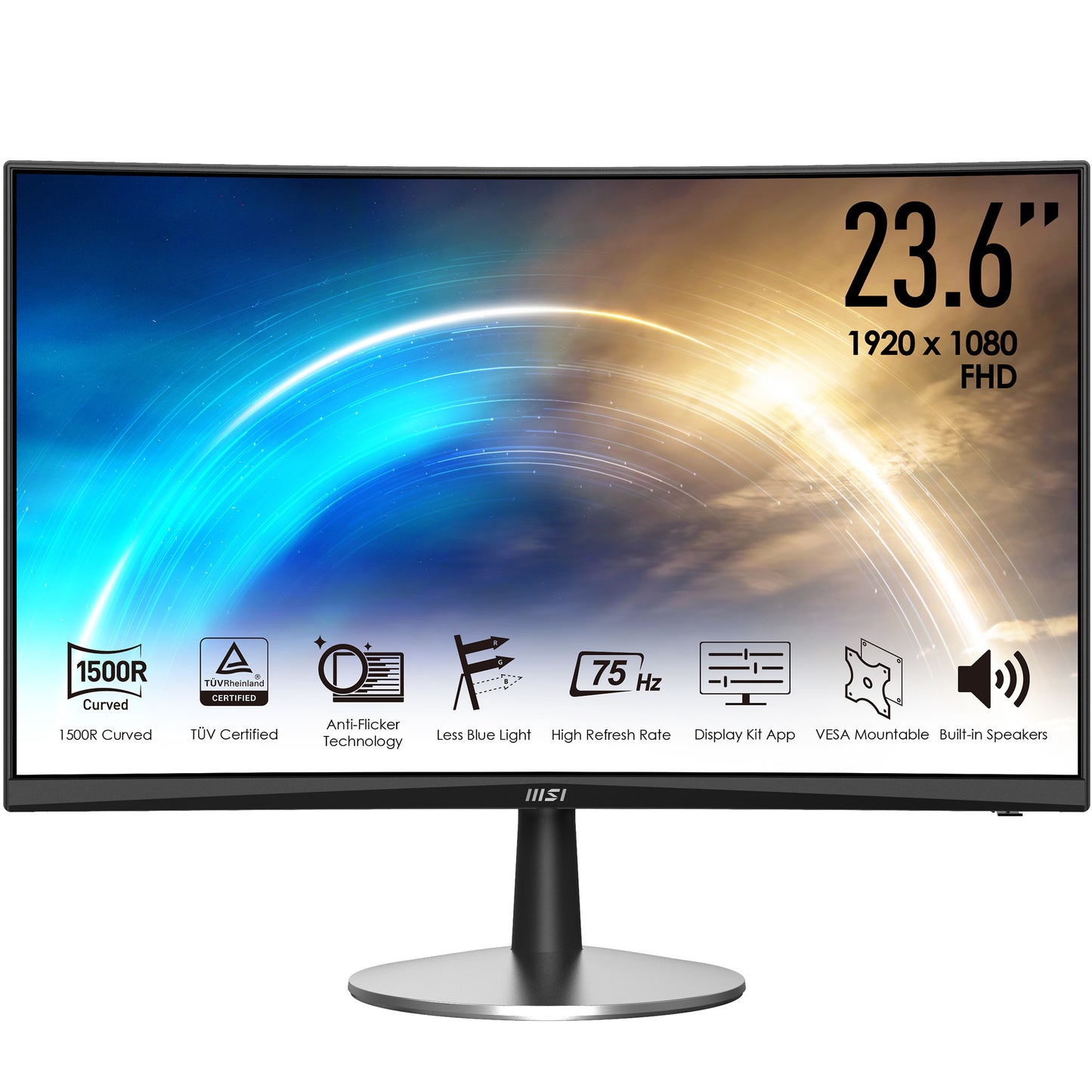MSI Pro MP242C computer monitor 23.8" 1920 x 1080 pixels Full HD LED Black