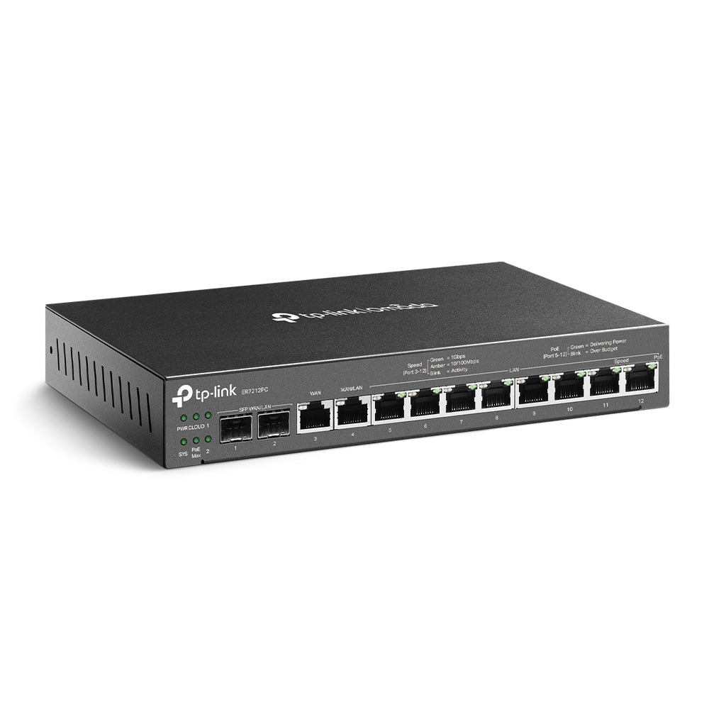 TP-Link Omada ER7212PC wired router Gigabit Ethernet Black