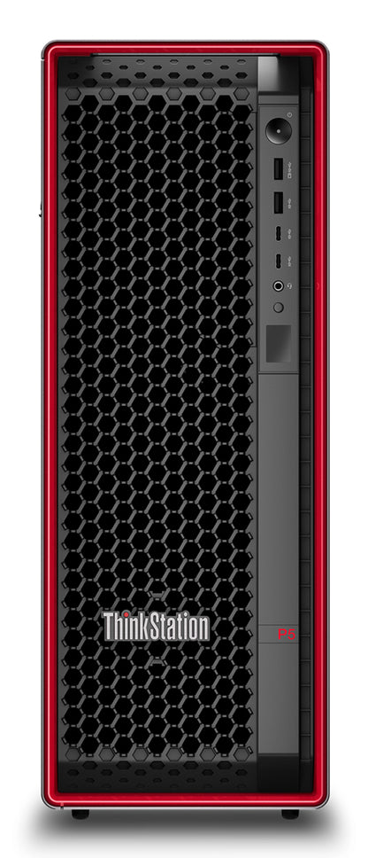Lenovo ThinkStation P5 Intel Xeon W w3-2425 32 GB DDR5-SDRAM 1 TB SSD NVIDIA T400 Windows 11 Pro for Workstations Tower Workstation Black, Red