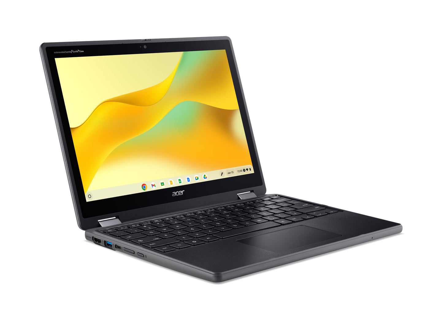 Acer Chromebook R857TN-P5QANA Intel® N N250 12.2" Touchscreen WUXGA 8 GB LPDDR5x-SDRAM 64 GB Flash Wi-Fi 7 (802.11be) ChromeOS Black