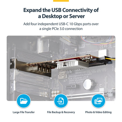 StarTech.com P10Q4C-USB-CARD-LP interface cards/adapter Internal USB 3.2 Gen 2 (3.1 Gen 2)