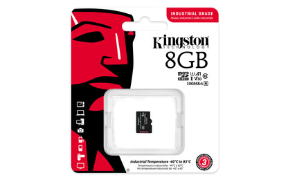 Kingston Technology Industrial 8 GB MicroSDHC UHS-I Class 10