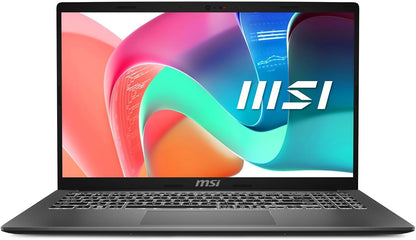 MSI Modern 15 F1MG-008US Intel Core 7 150U Laptop 15.6" Full HD 16 GB DDR4-SDRAM 1 TB SSD Wi-Fi 6E (802.11ax) Windows 11 Pro Gray