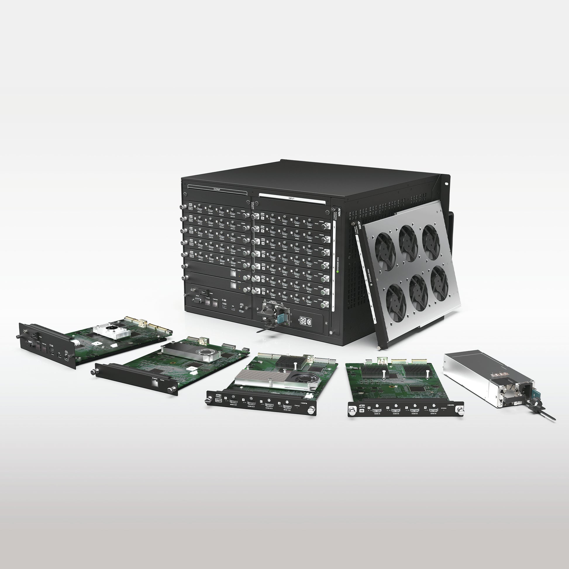 ATEN VW784 video wall processor Black, Green, Metallic 17.71 W
