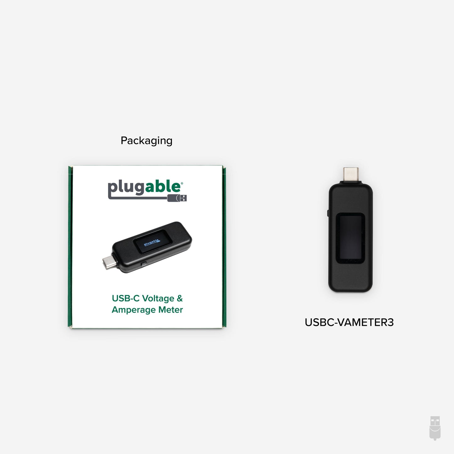 Plugable Technologies USBC-VAMETER3 power supply tester Black