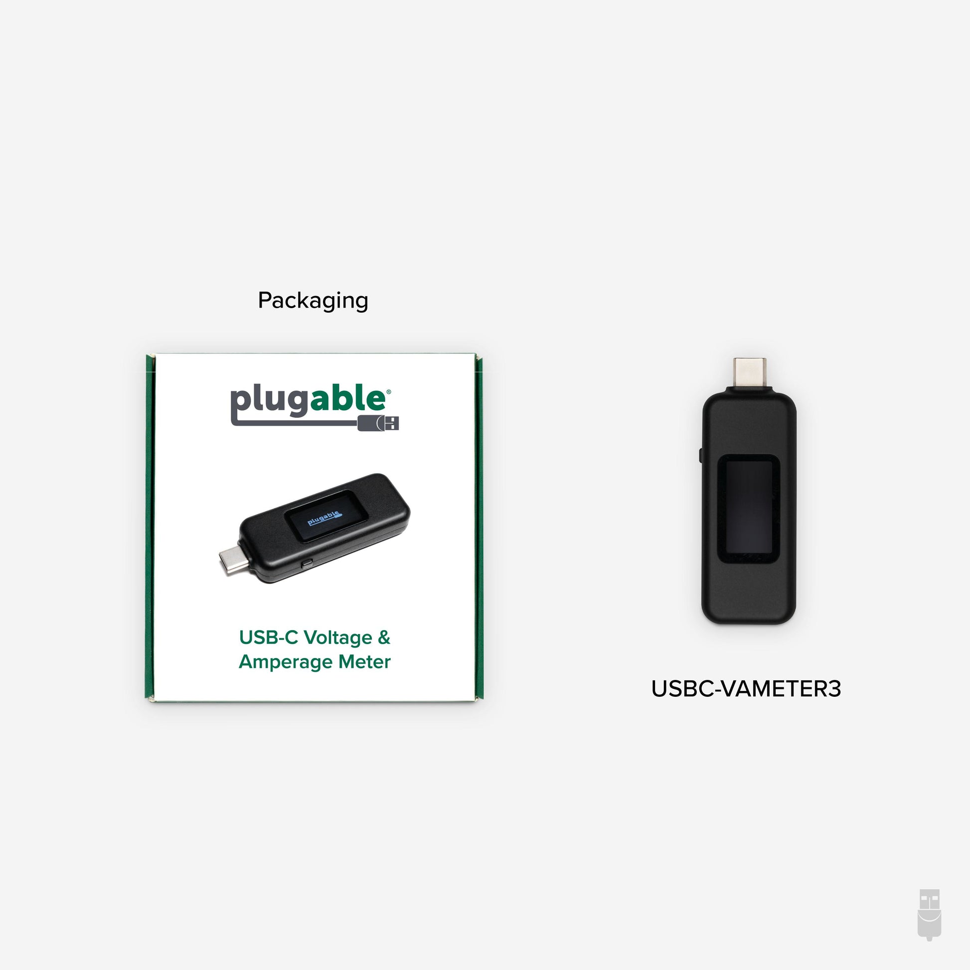 Plugable Technologies USBC-VAMETER3 power supply tester Black