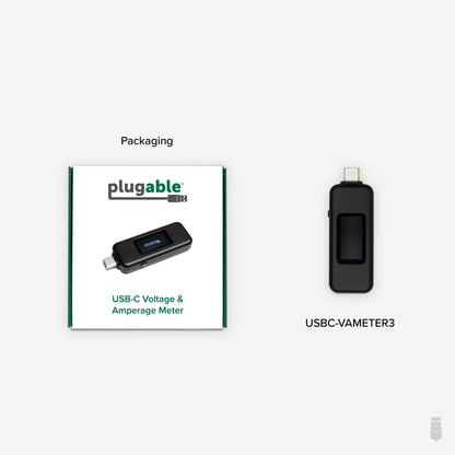Plugable Technologies USBC-VAMETER3 power supply tester Black