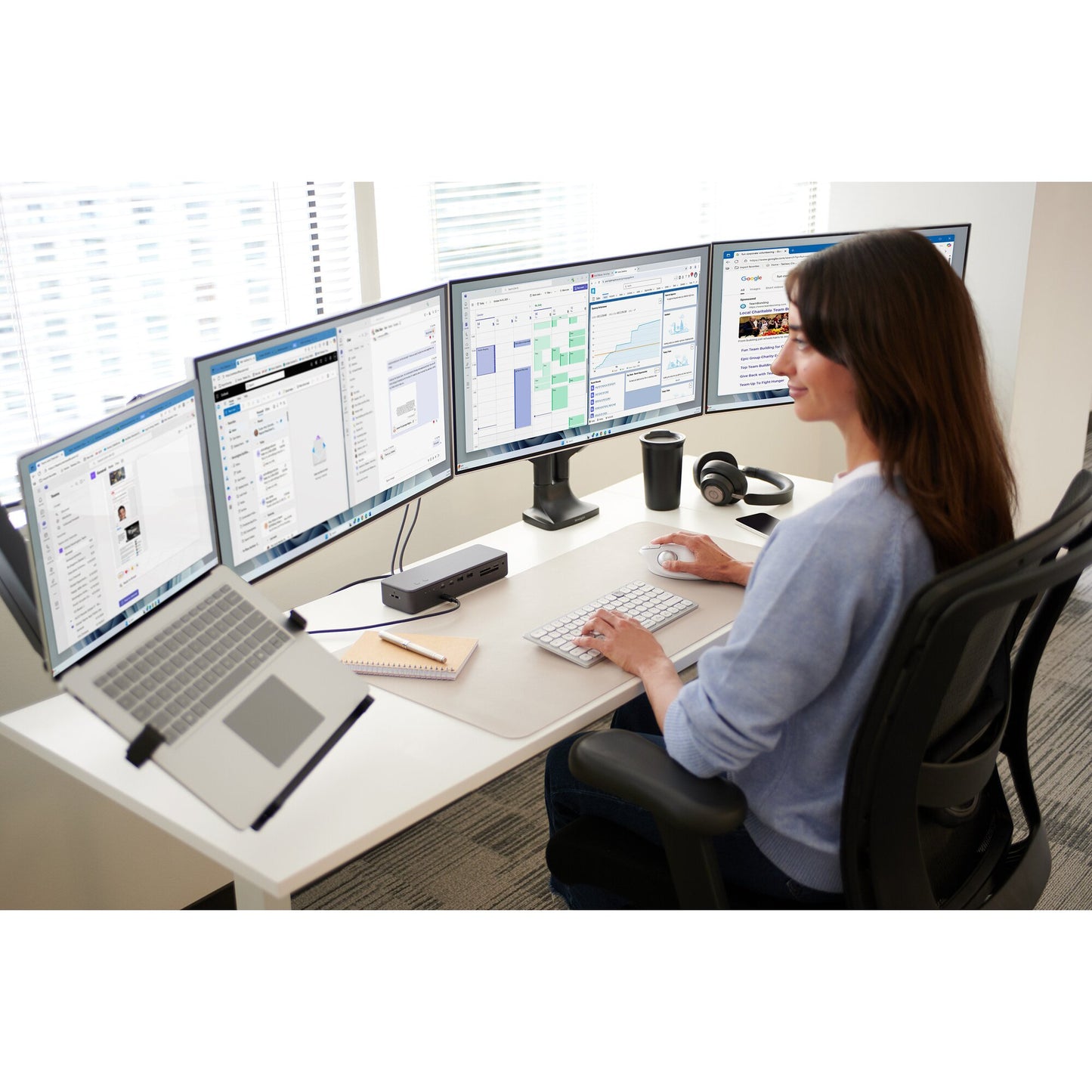 Kensington SmartFit® One-Touch Height Adjustable Dual Monitor Arm