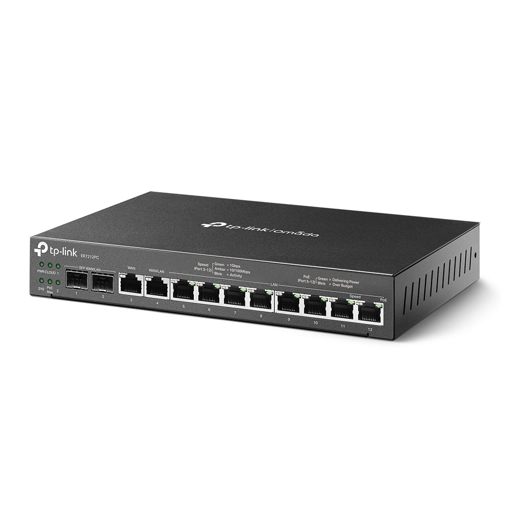TP-Link Omada ER7212PC wired router Gigabit Ethernet Black