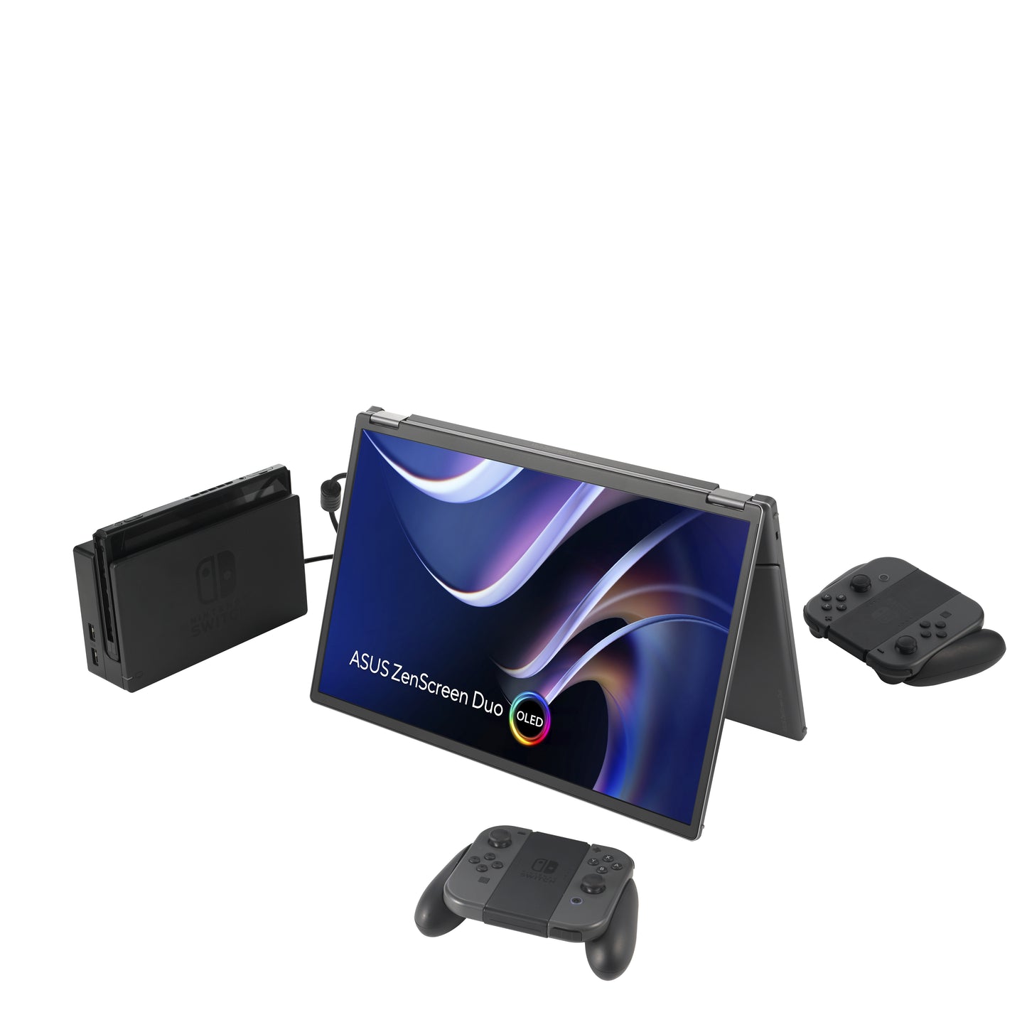 ASUS ZenScreen Duo OLED MQ149CD computer monitor 14" 1920 x 1200 pixels WUXGA Silver