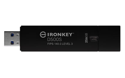 Kingston Technology IronKey D500S USB flash drive 256 GB USB Type-A 3.2 Gen 1 (3.1 Gen 1) Black