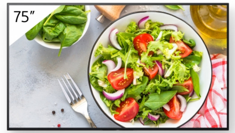 Sony FW-75BZ35L signage display Digital signage flat panel 75" LCD Wi-Fi 550 cd/m² 4K Ultra HD Black Android 24/7