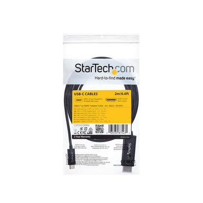 StarTech.com CDP2HD2MBNL video cable adapter 78.7" (2 m) USB Type-C HDMI Black
