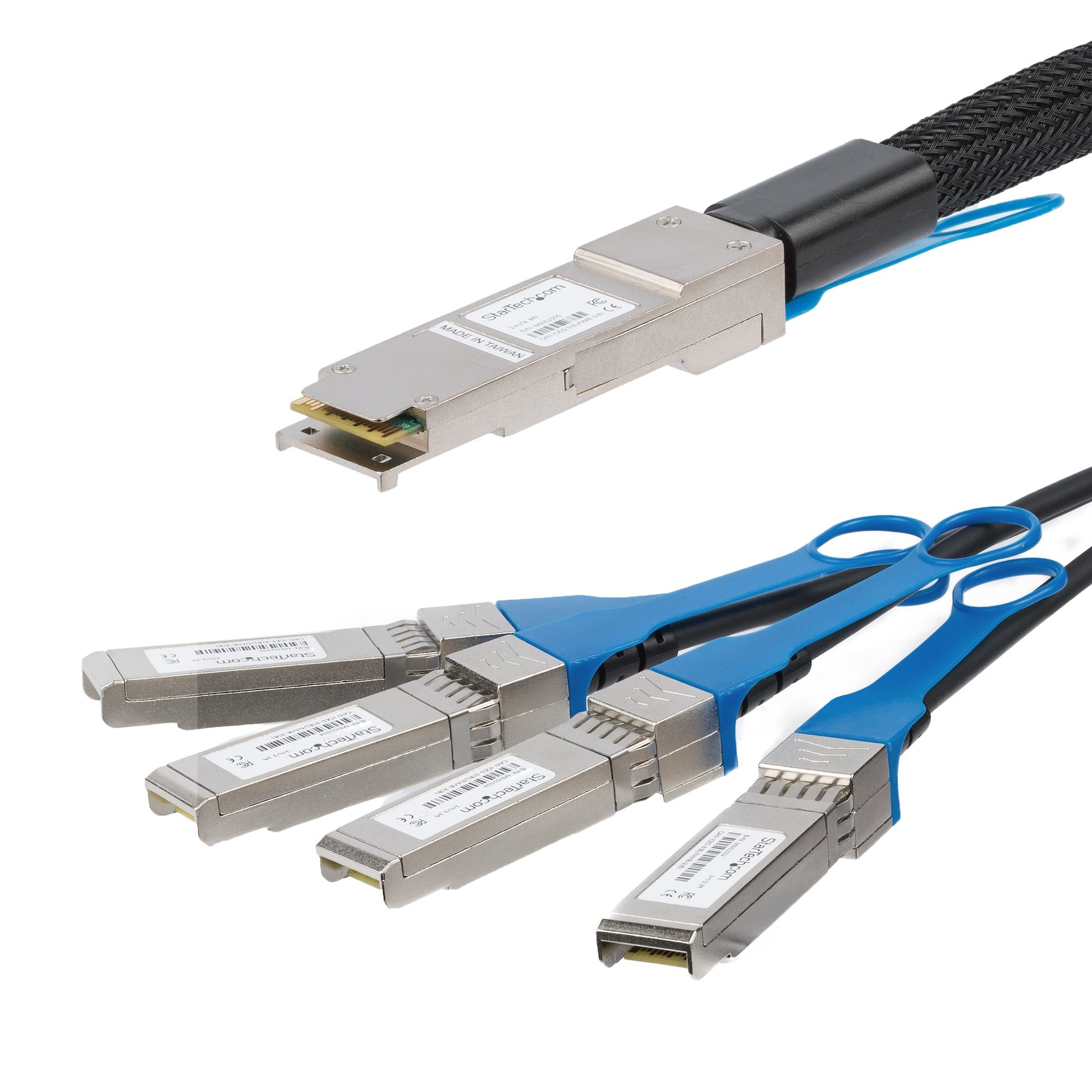 StarTech.com QSFP4SFPPC2M InfiniBand/fibre optic cable 78.7" (2 m) QSFP+ 4x SFP+ Black