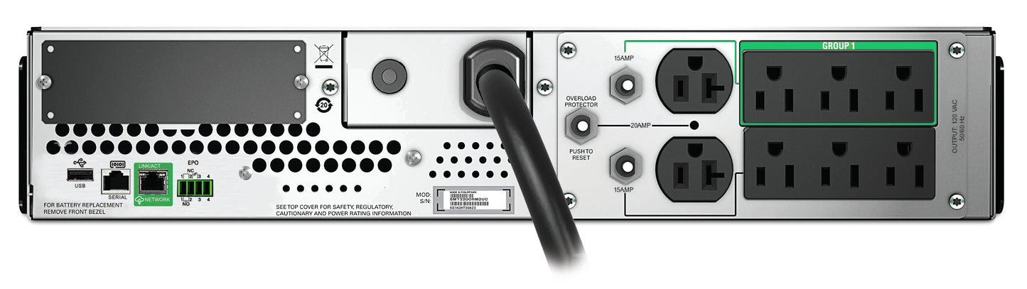 APC SMT2200RM2UC uninterruptible power supply (UPS) Line-Interactive 2.2 kVA 1980 W 8 AC outlet(s)
