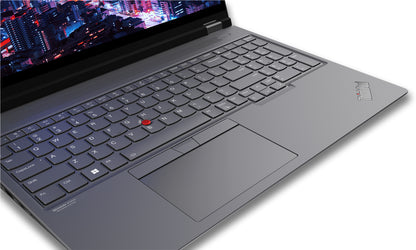 Lenovo ThinkPad P16 Gen 2 Intel® Core™ i7 i7-13850HX Mobile workstation 16" WQXGA 16 GB DDR5-SDRAM 512 GB SSD NVIDIA RTX A1000 Wi-Fi 6E (802.11ax) Windows 11 Pro US English Gray, Black