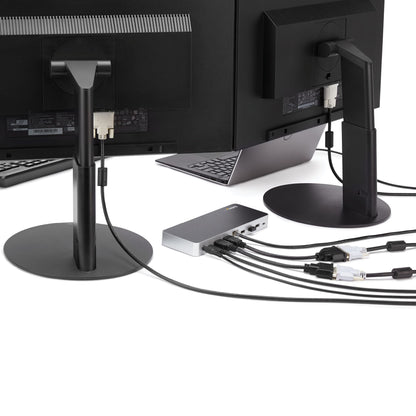 StarTech.com MST30C2HHPD laptop dock/port replicator Wired USB 3.2 Gen 1 (3.1 Gen 1) Type-C Black, Silver