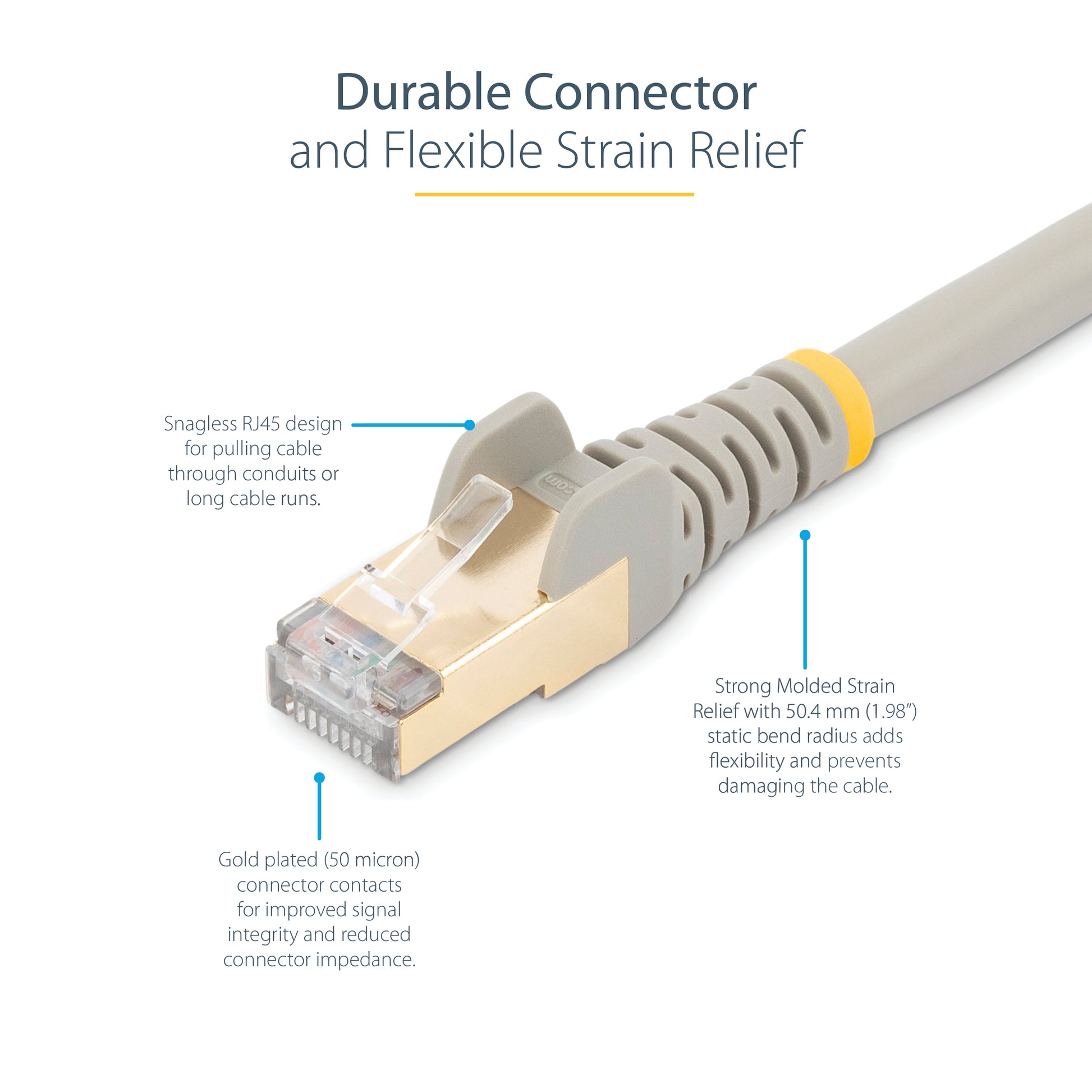 StarTech.com C6ASPAT15GR networking cable Gray 181.1" (4.6 m) Cat6a
