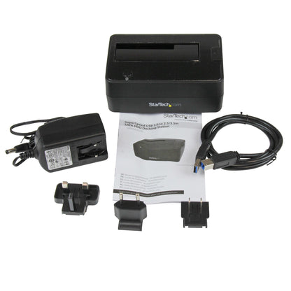 StarTech.com SATDOCKU3S storage drive docking station USB 3.2 Gen 1 (3.1 Gen 1) Type-B Black
