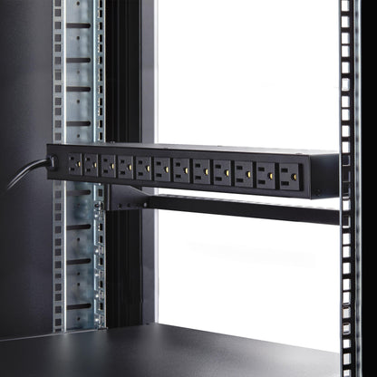 StarTech.com 16NM8-RACK-MOUNT-PDU power distribution unit (PDU) 16 AC outlet(s) 1U Black
