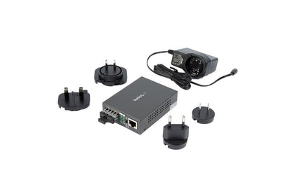 StarTech.com MCMGBSCSM10 network media converter 1000 Mbit/s 1310 nm Single-mode Black