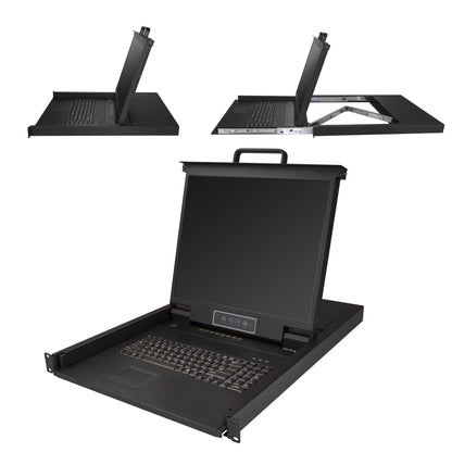 StarTech.com RKCONS1908K rack console 19" 1280 x 1024 pixels Steel Black 1U