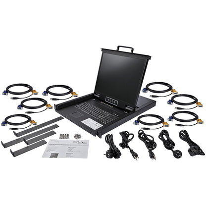 StarTech.com RKCONS1908K rack console 19" 1280 x 1024 pixels Steel Black 1U