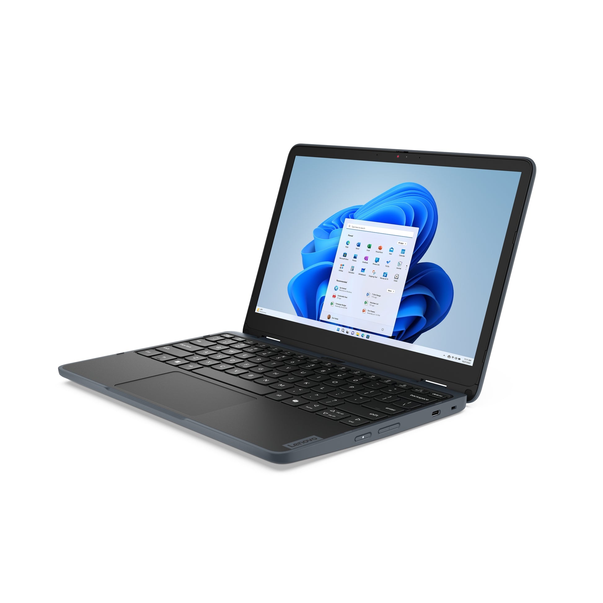 Lenovo 300w 2-in-1 Gen 5 Intel® N N150 Hybrid (2-in-1) 11.6" Touchscreen HD 8 GB LPDDR5-SDRAM 128 GB SSD Wi-Fi 6E (802.11ax) Windows 11 Pro English Gray