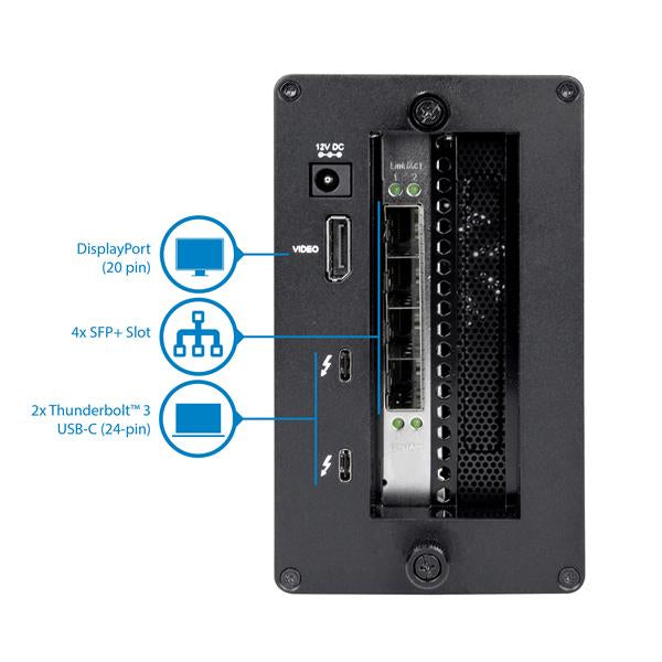 StarTech.com BNDTB410GSFP laptop dock/port replicator Wired Thunderbolt 3 Black