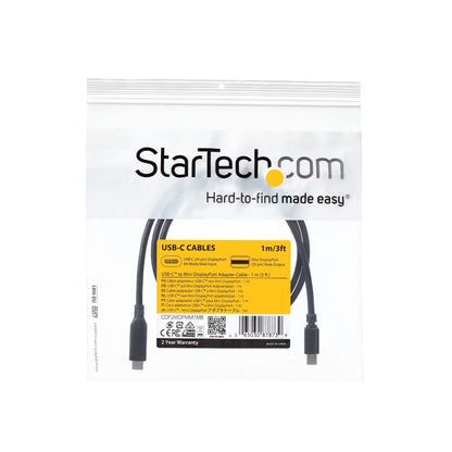 StarTech.com CDP2MDPMM1MB video cable adapter 39.4" (1 m) USB Type-C Mini DisplayPort Black