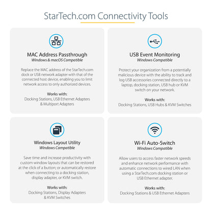StarTech.com DKT30CHVSDPD laptop dock/port replicator Wired USB 3.2 Gen 1 (3.1 Gen 1) Type-C Gray