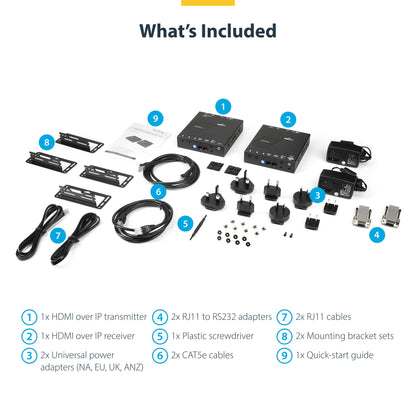 StarTech.com ST12MHDLAN4K AV extender AV transmitter & receiver Black