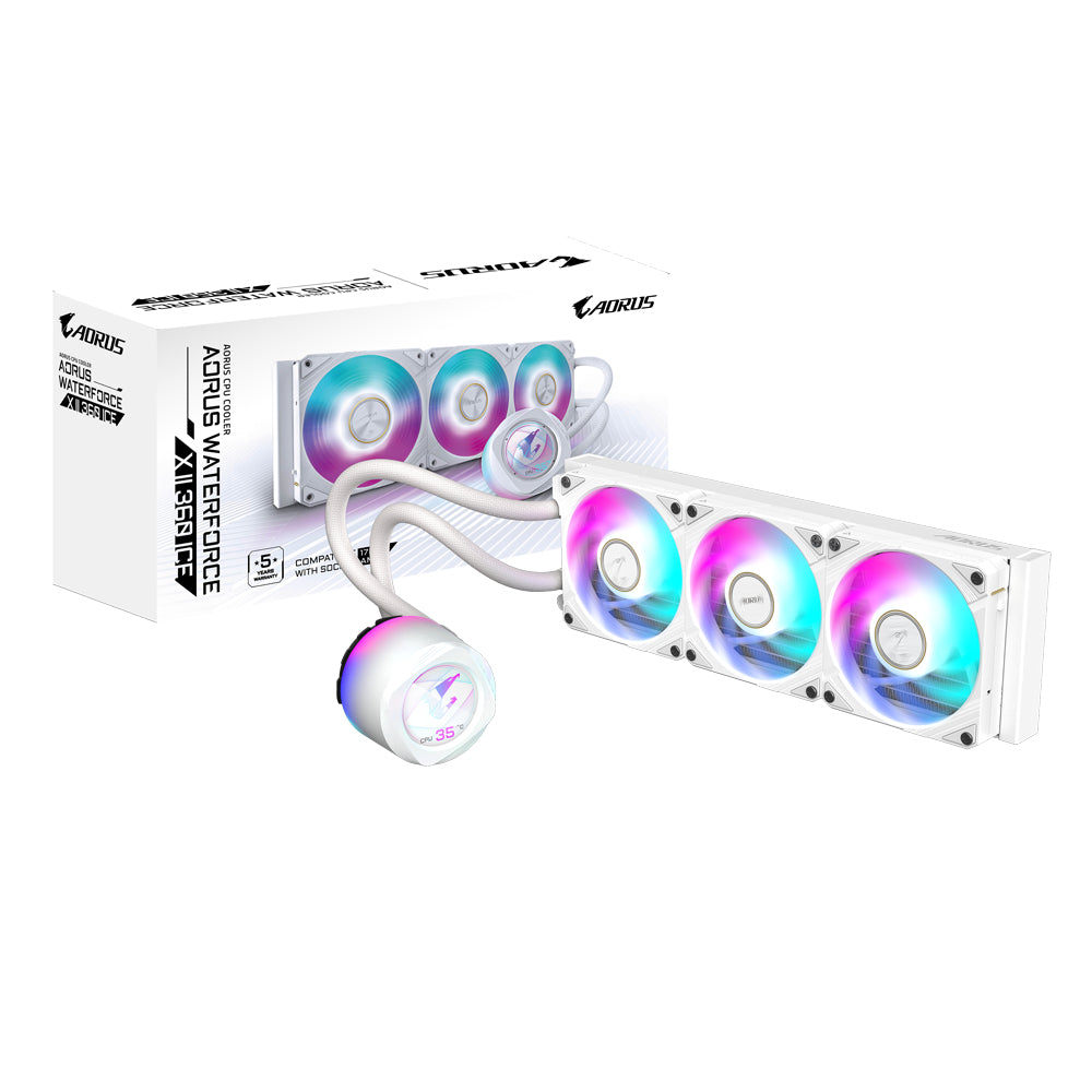 GIGABYTE AORUS WATERFORCE X II 360 ICE Processor All-in-one liquid cooler 4.72" (12 cm) White