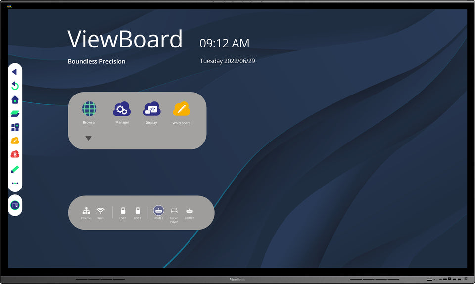 Viewsonic IFP8662 signage display Interactive flat panel 86" LED Wi-Fi 350 cd/m² 4K Ultra HD Black Touchscreen Built-in processor Android 8.0