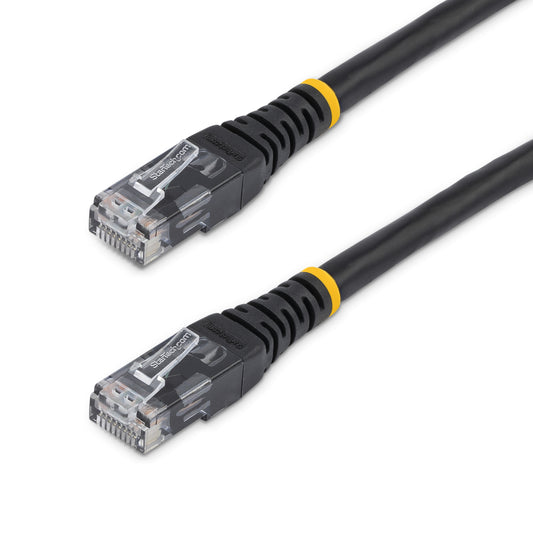 StarTech.com C6PATCH25BK networking cable Black 300" (7.62 m) Cat6 U/UTP (UTP)