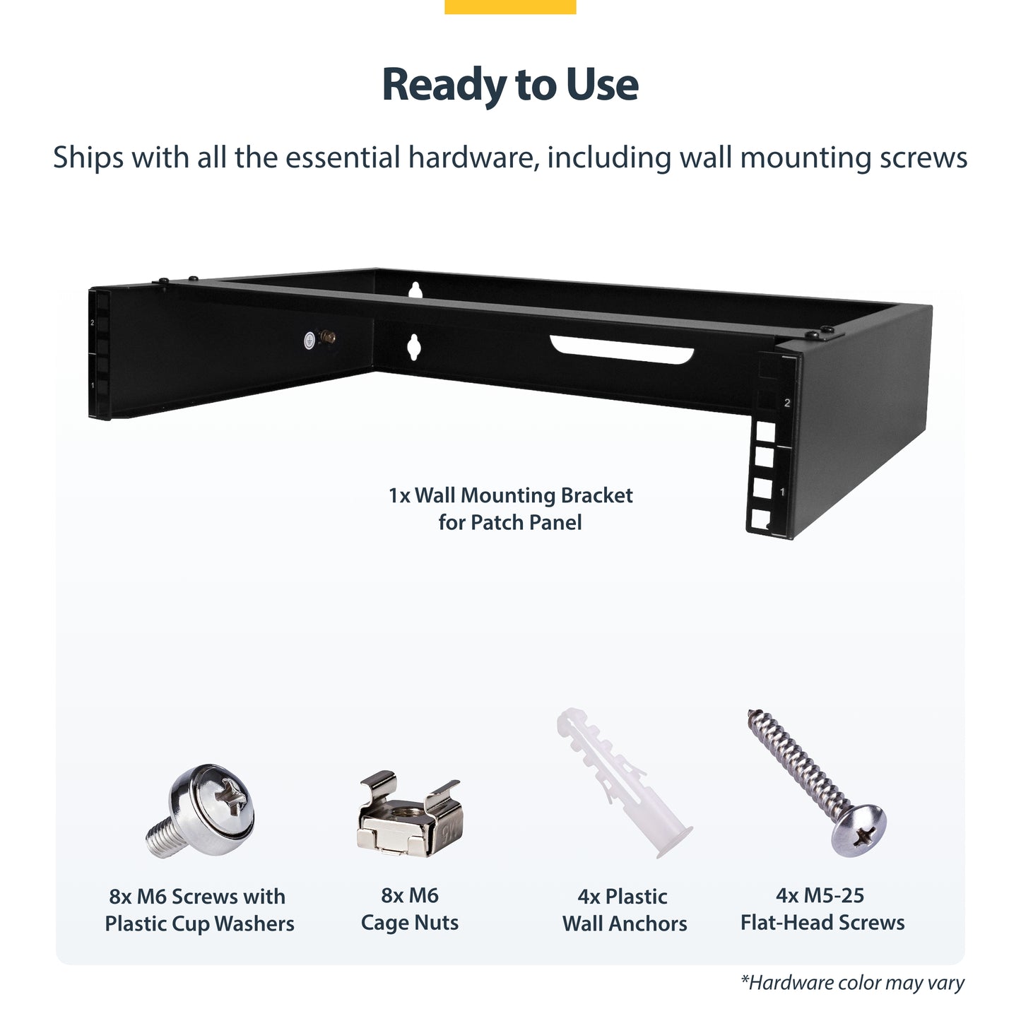 StarTech.com RACK-2U-14-BRACKET rack cabinet Wall mounted rack Black