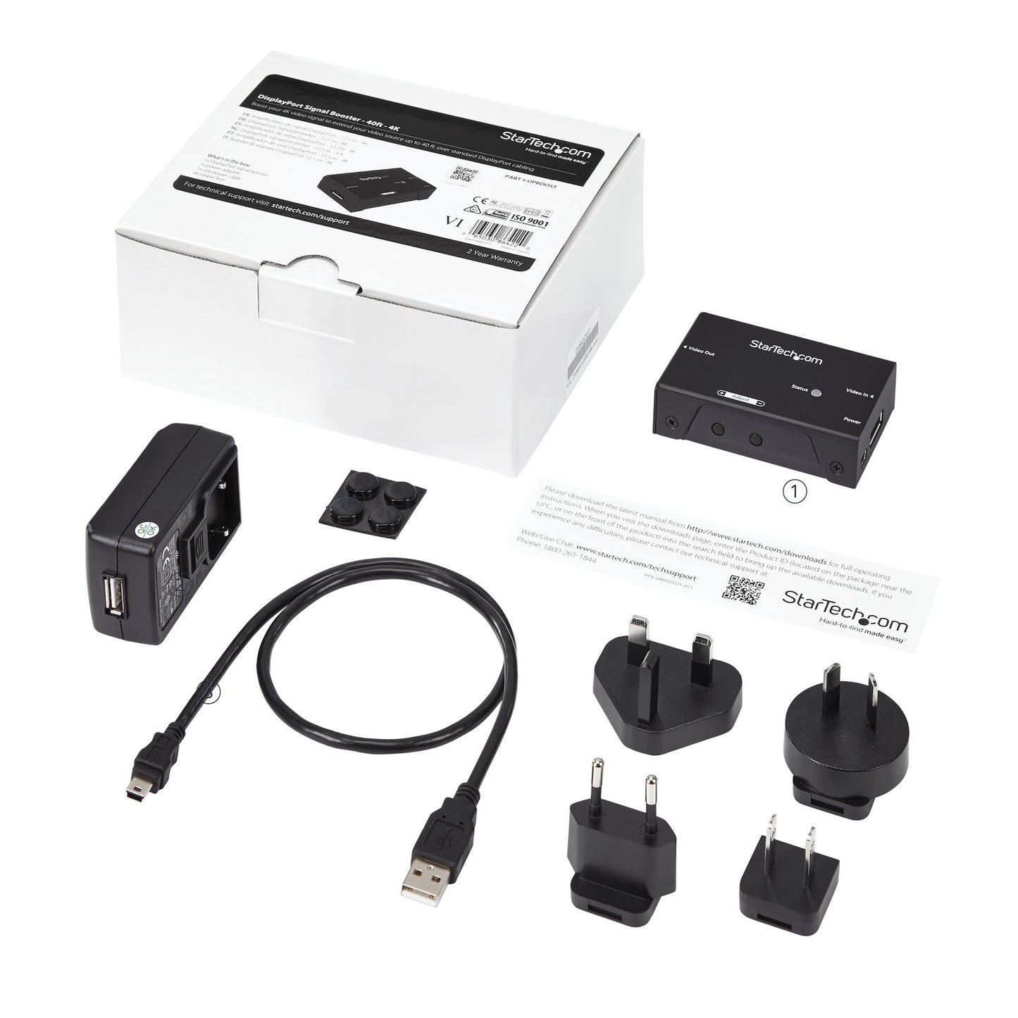StarTech.com DPBOOST AV extender AV repeater Black