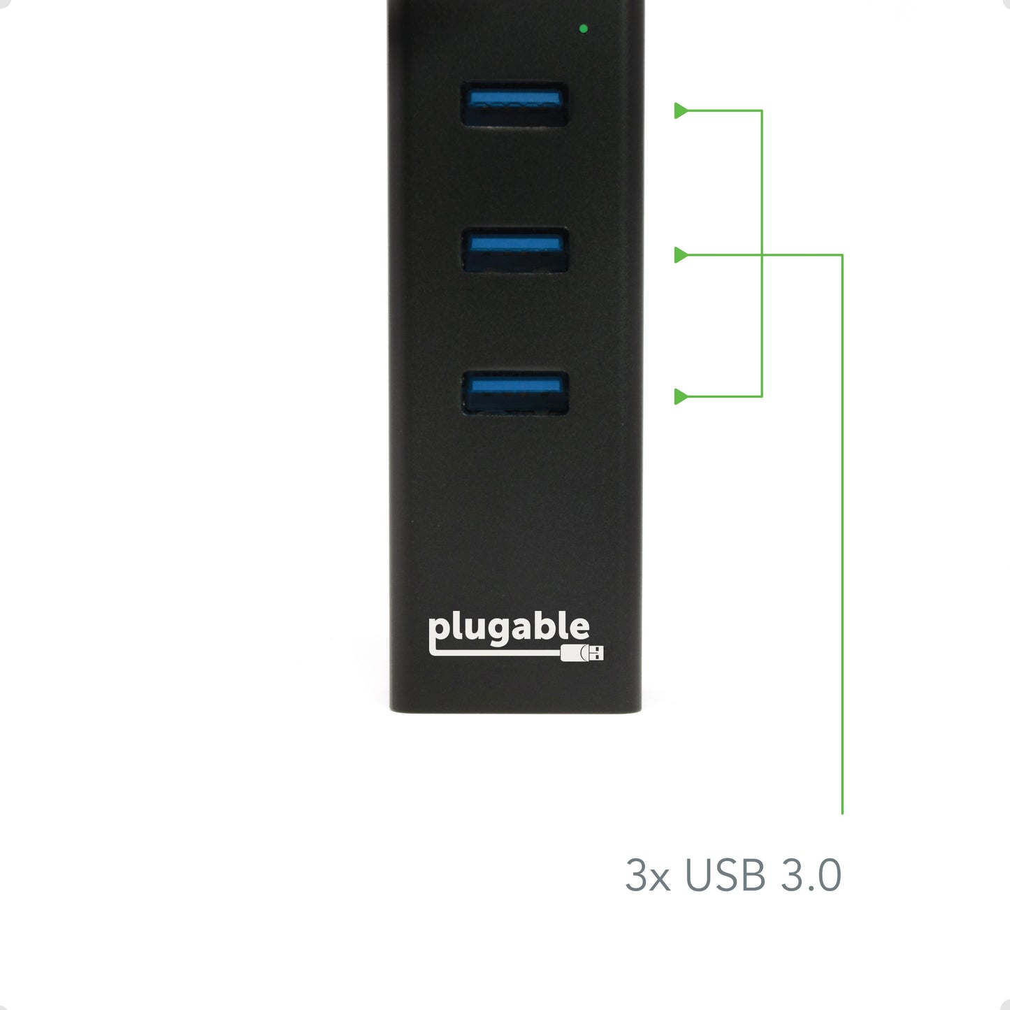 Plugable Technologies USB 3.0 Wired USB 3.2 Gen 1 (3.1 Gen 1) Type-B Black