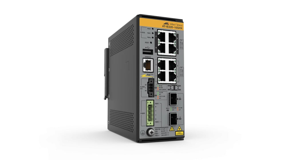 Allied Telesis IE220-10GHX Managed L2 Gigabit Ethernet (10/100/1000) Power over Ethernet (PoE) Gray