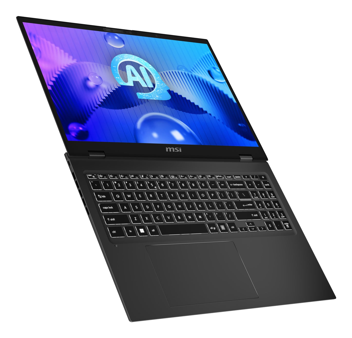 MSI Prestige 16 AI EVO B1MG-049US laptop Intel Core Ultra 7 155H 16" Quad HD+ 32 GB LPDDR5-SDRAM 1 TB SSD Wi-Fi 7 (802.11be) Windows 11 Pro Gray