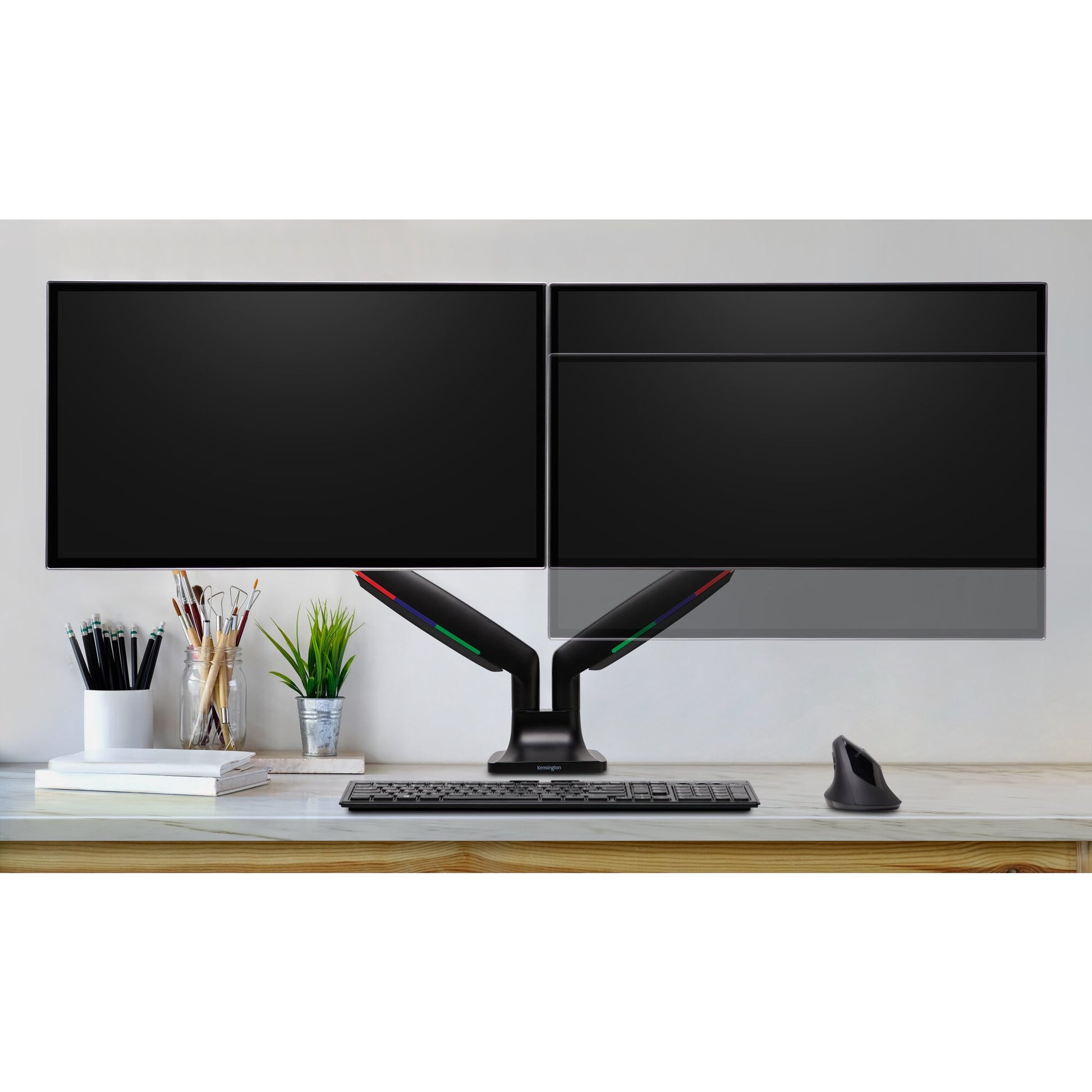 Kensington SmartFit® One-Touch Height Adjustable Dual Monitor Arm
