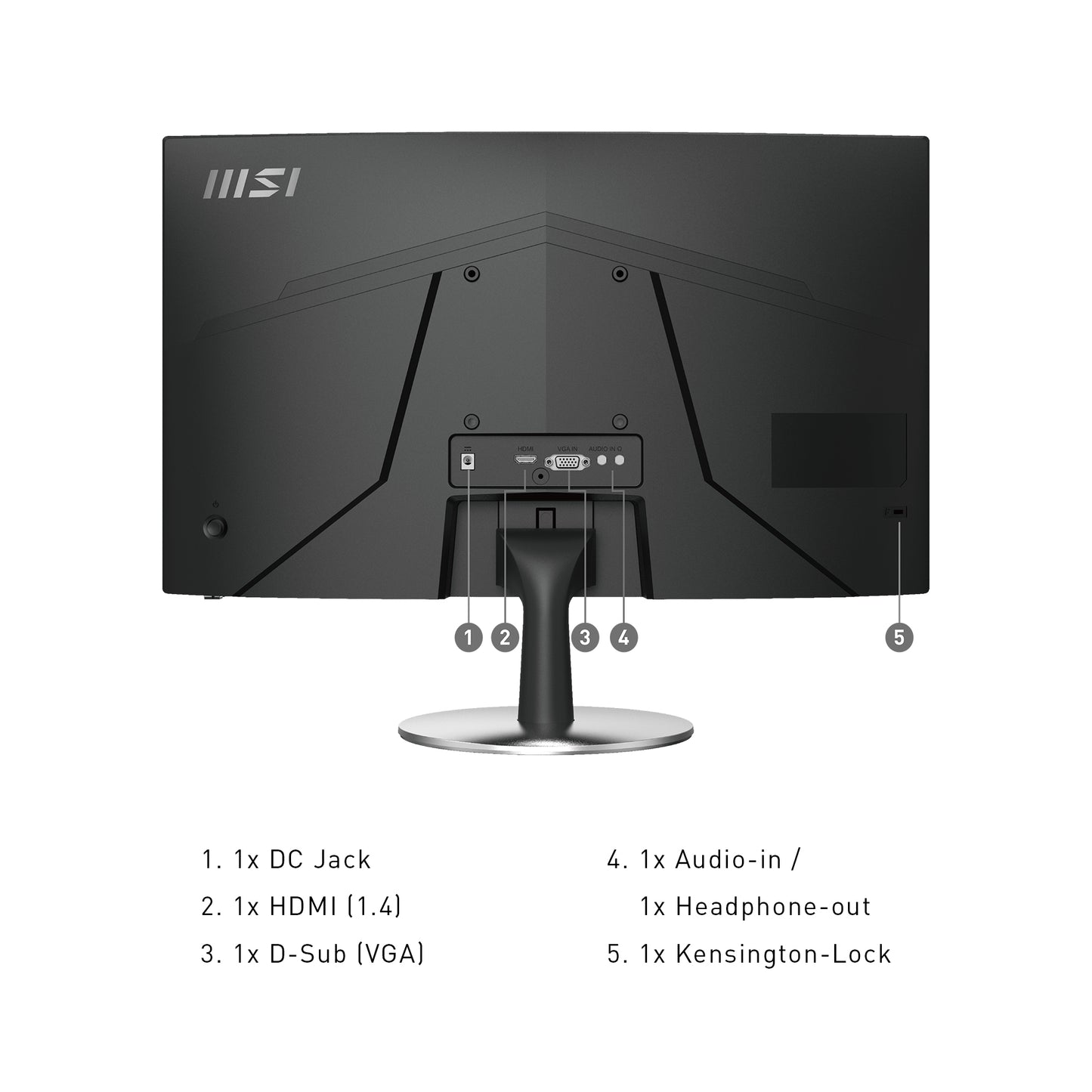 MSI Pro MP242C computer monitor 23.8" 1920 x 1080 pixels Full HD LED Black