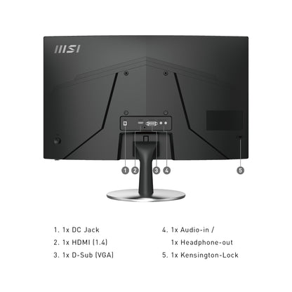 MSI Pro MP242C computer monitor 23.8" 1920 x 1080 pixels Full HD LED Black