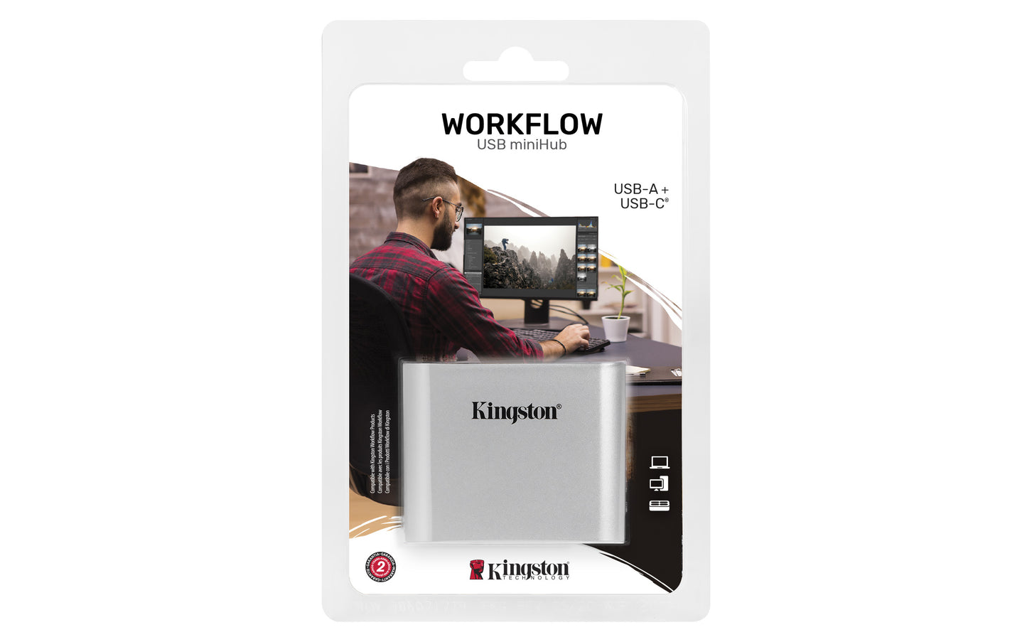 Kingston Technology WFS-USB interface hub USB 3.2 Gen 1 (3.1 Gen 1) Type-C 5000 Mbit/s Silver