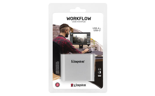 Kingston Technology WFS-USB interface hub USB 3.2 Gen 1 (3.1 Gen 1) Type-C 5000 Mbit/s Silver