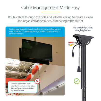 StarTech.com FPCEILBTB signage display mount 75" Black
