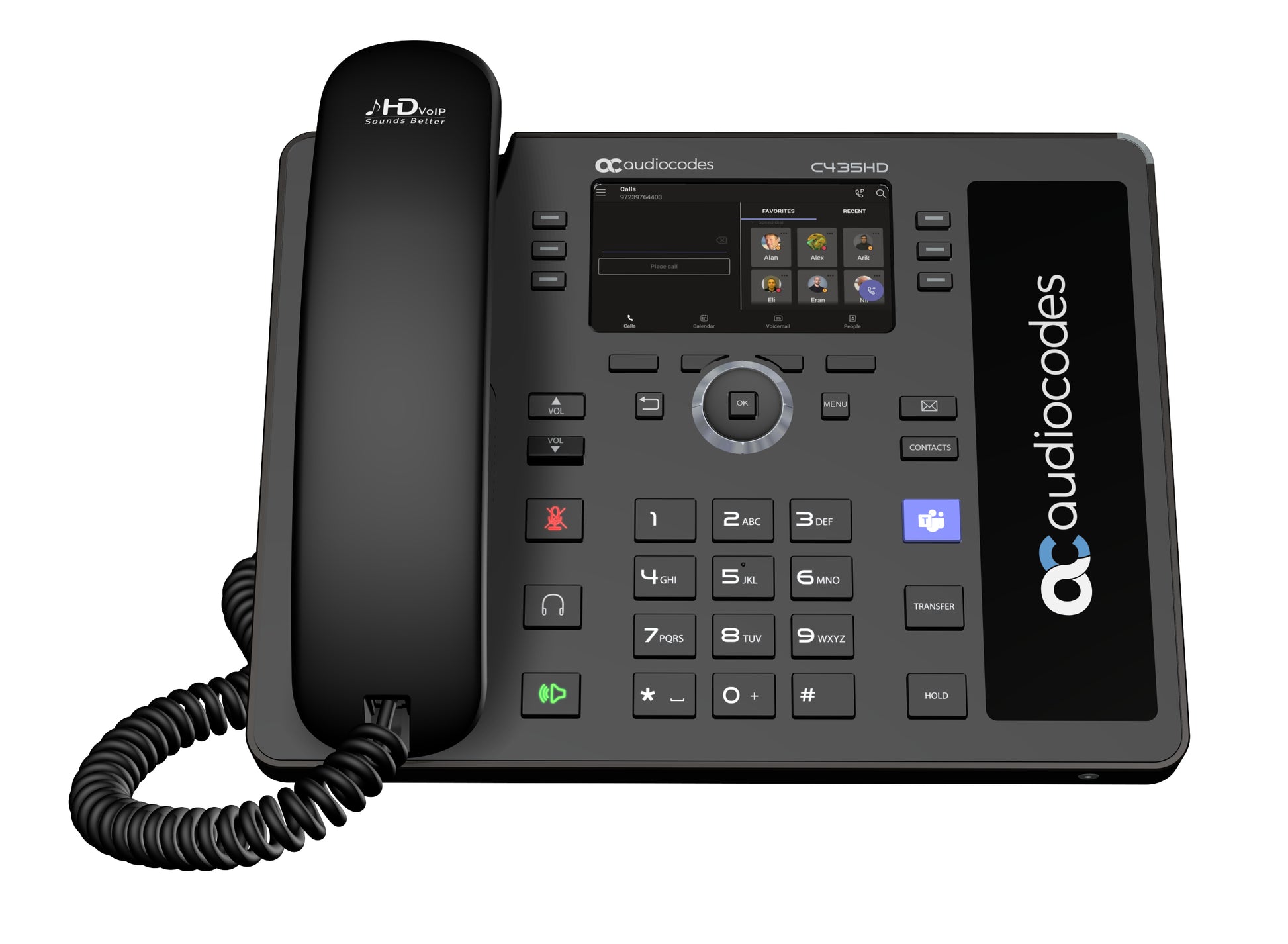AudioCodes C435HD IP phone Black LCD
