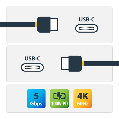 StarTech.com USB315CCV2M USB cable USB 3.2 Gen 1 (3.1 Gen 1) 78.7" (2 m) USB C Black, Gray