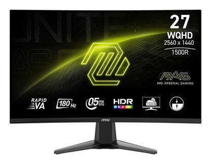 MSI MAG 27CQ6F computer monitor 27" 2560 x 1440 pixels Quad HD LCD Black